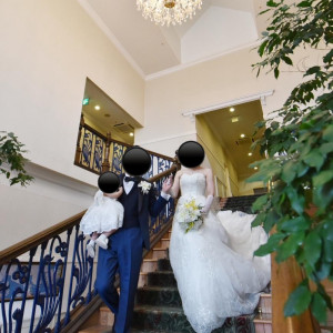 マリエールで前撮り。ロビーにて。|765269さんのマリエール広島の写真(2509059)