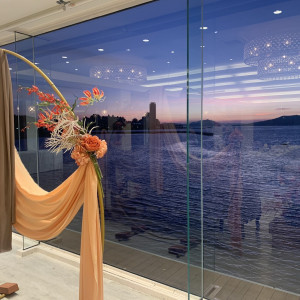 シービュー、夕陽がみえる会場|765285さんのOCEAN&RESORT MARIZON(オーシャン＆リゾート マリゾン)の写真(2508742)