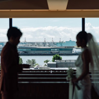挙式会場、みなとみらい景色