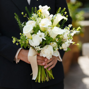 ウェディングドレスの花束|765341さんの小笠原伯爵邸の写真(2508963)