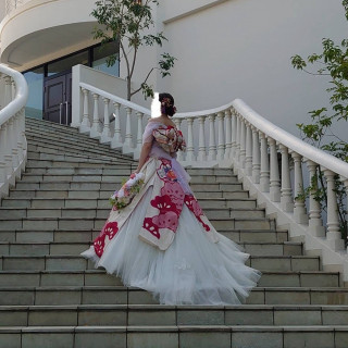 披露宴後撮影タイムがありました。とっても素敵なガーデンですよ