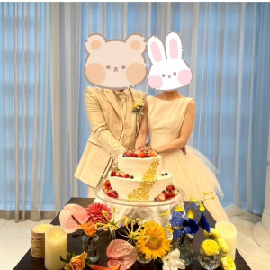 ケーキカット|765485さんのアルマリアン 福岡（ALMALIEN FUKUOKA）の写真(2509950)