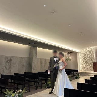 スタート前にチャペルで記念写真を撮ってもらいました!