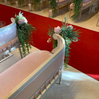 挙式会場の装花。指定してないです