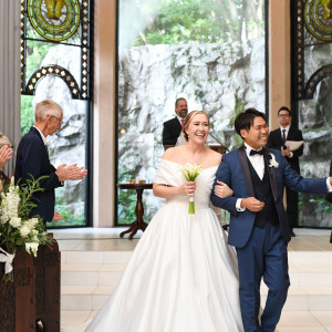 新郎新婦退場|765721さんのForest in Bon Blange(フォレストイン ボンブランジェ)の写真(2511649)