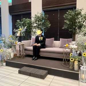 ソファー装花|765744さんのノートルダム盛岡/FIVESTAR WEDDINGの写真(2511775)