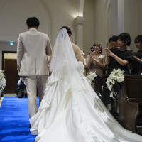 挙式退場の時です