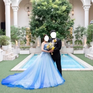 プール付きのガーデンが素敵です！