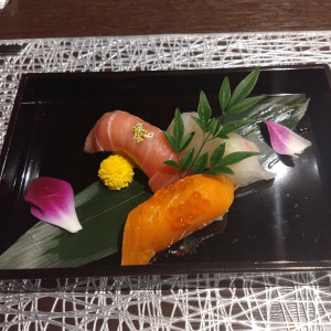 試食で頂いたお寿司です
醤油はビアンカーラオリジナル醤油です|765906さんのBIANCARA HILLSIDE TERRACE（ビアンカーラ ヒルサイドテラス）の写真(2514025)