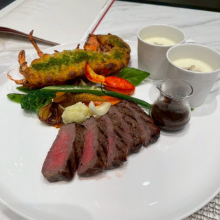 魚、肉、スープ