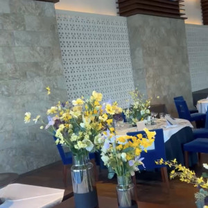 壁側を高砂の位置にもできる。逆光の心配もいらない|766152さんのノートルダムマリノア/FIVESTAR WEDDINGの写真(2552733)