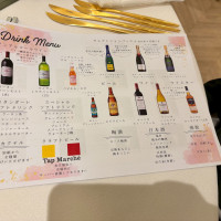 ドリンクのメニューの一部