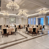 ピンクと白のキュートな会場