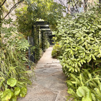 館内入口前の通路