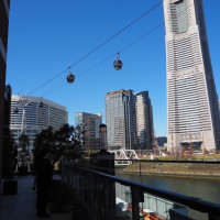 待合室外のテラスから見える風景