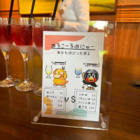 ウェルカムドリンクでポケモンとつば九郎をモチーフに作成