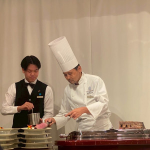 料理長のカッティングサービスです|766379さんのグランドプリンスホテル広島の写真(2514662)