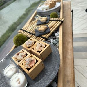 見学時、テラスに用意していただきました|766394さんのATOLL TERRASSE 鴨川（アトールテラスカモガワ）●BRASSグループの写真(2514858)