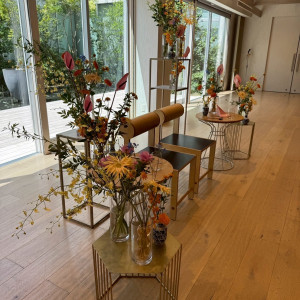 カラフルポップな雰囲気の装花に仕上げていただきました|766407さんのMIRAIE Wedding（ミライエウエディング）の写真(2514738)