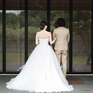 ワクワクの披露宴入場前