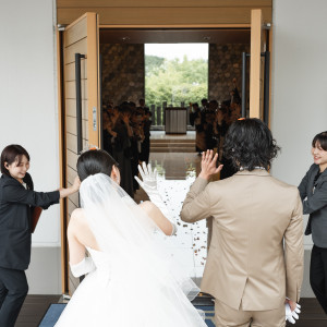 挙式退場シーン|766467さんのベル ラ クールの写真(2515783)