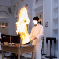 新郎フランベ演出