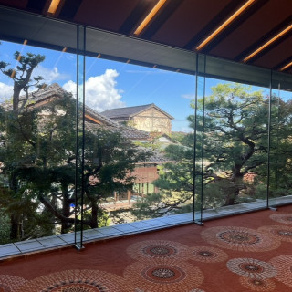 少人数用披露宴会場「犀」からの景色です。