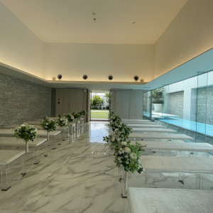 新郎新婦から見たチャペル|766715さんのBlanc Beige(ブラン:ベージュ)●BRASSグループの写真(2516612)