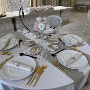 披露宴　テーブル|766735さんのアニヴェルセル白壁の写真(2516653)