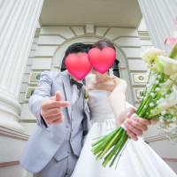 エントランス前での写真