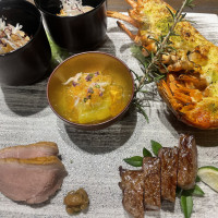 試食の料理