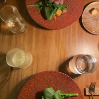 試食（奥が真ん中のコース、手前が上のコース）
