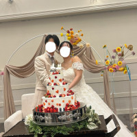 ケーキ入刀とってもかわいいケーキでした