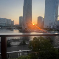 夕方の時間だと、夕日が綺麗に見えます