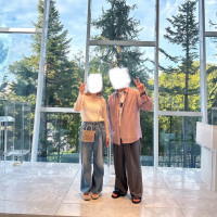 スタッフさんから声をかけて撮っていただきました