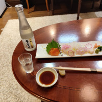 控室で食べたお刺身です