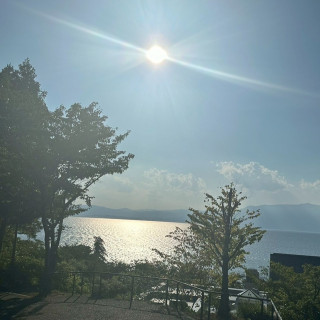 外からみる琵琶湖綺麗でした。