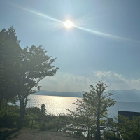 外からみる琵琶湖綺麗でした。