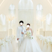 チャペルでの挙式前写真撮影