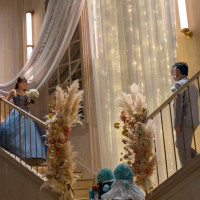 ライトがつくとすごく綺麗でした。階段も素敵でした