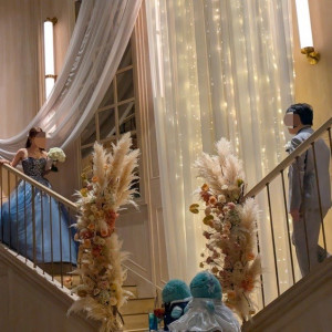 ライトがつくとすごく綺麗でした。階段も素敵でした|767685さんのInStyle wedding KYOTO/テイクアンドギヴ・ニーズウェディングの写真(2520950)