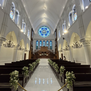 バージンロード|767692さんのアルカンシエル luxe mariage 大阪（アルカンシエルグループ）の写真(2520946)