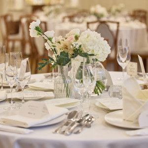 バンケット、白をベースにしました|767837さんのアーカンジェル代官山/テイクアンドギヴ・ニーズウェディングの写真(2521571)