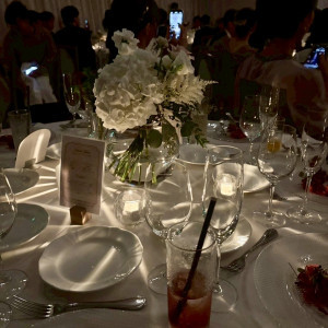 ろうそくを付けていただきました。照明が暗くなるととても綺麗で|767837さんのアーカンジェル代官山/テイクアンドギヴ・ニーズウェディングの写真(2521690)