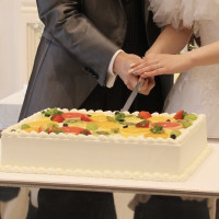 少人数用プランのケーキで準備してもらいました