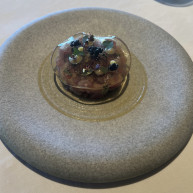 鰹と水茄子と青唐辛子のお料理