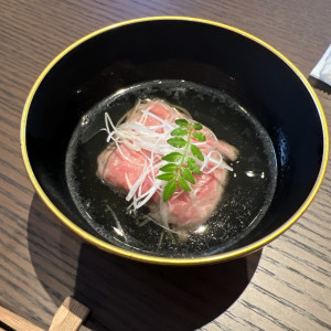 和牛と胡麻豆腐がお出汁に入ったお料理|767972さんの名古屋 河文の写真(2522085)