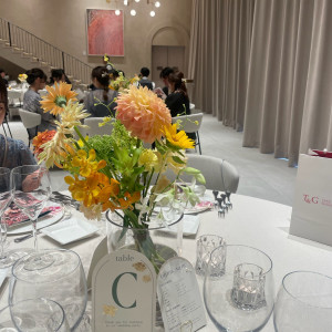 披露宴会場のテーブル装飾|768004さんのニーズ青山 by T&G WEDDING (旧 青山迎賓館)の写真(2523266)