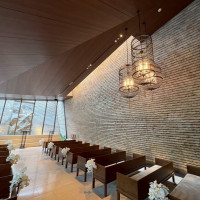 チャペルの右側部分です！
左右対称の天井が素敵！