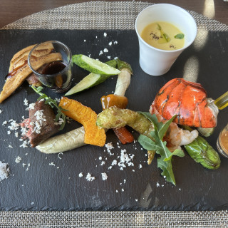 試食の料理